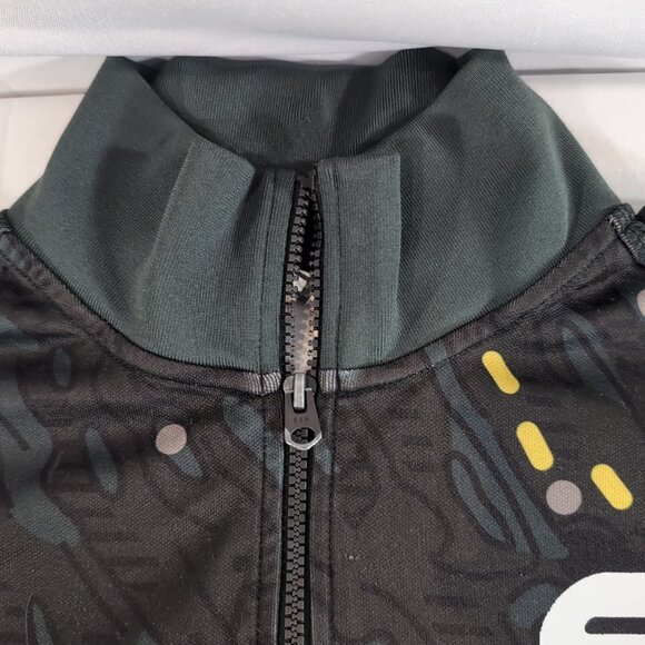 G-Star Raw Sweater Collared Full Zip Green M Medium Yellow Long Sleeve Jacket - Picture 2 of 16